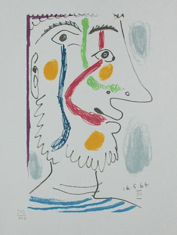 毕加索《肖像》版画