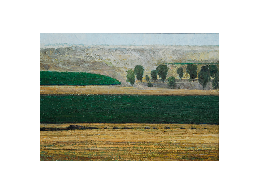 作品名:沙平苗青——曲阳砂矿麦苗地  价格:30000