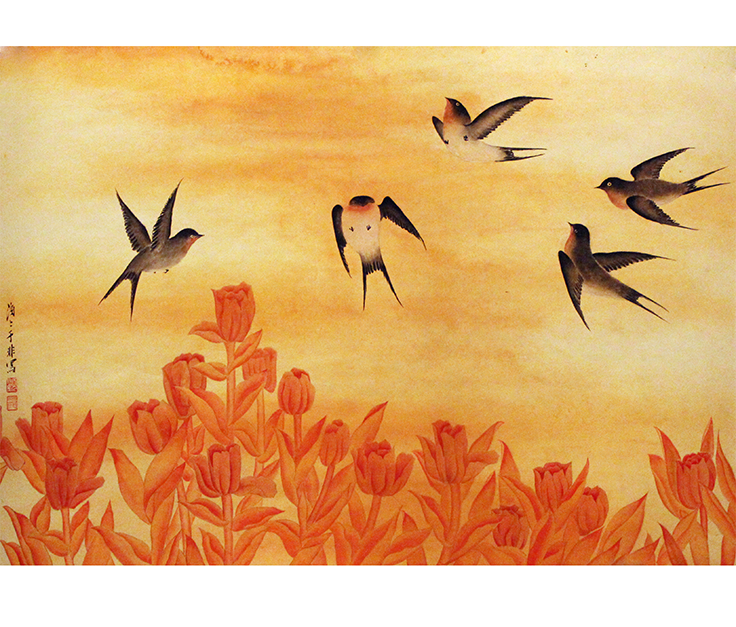 作品名:燕子 尺寸:50x70cm
